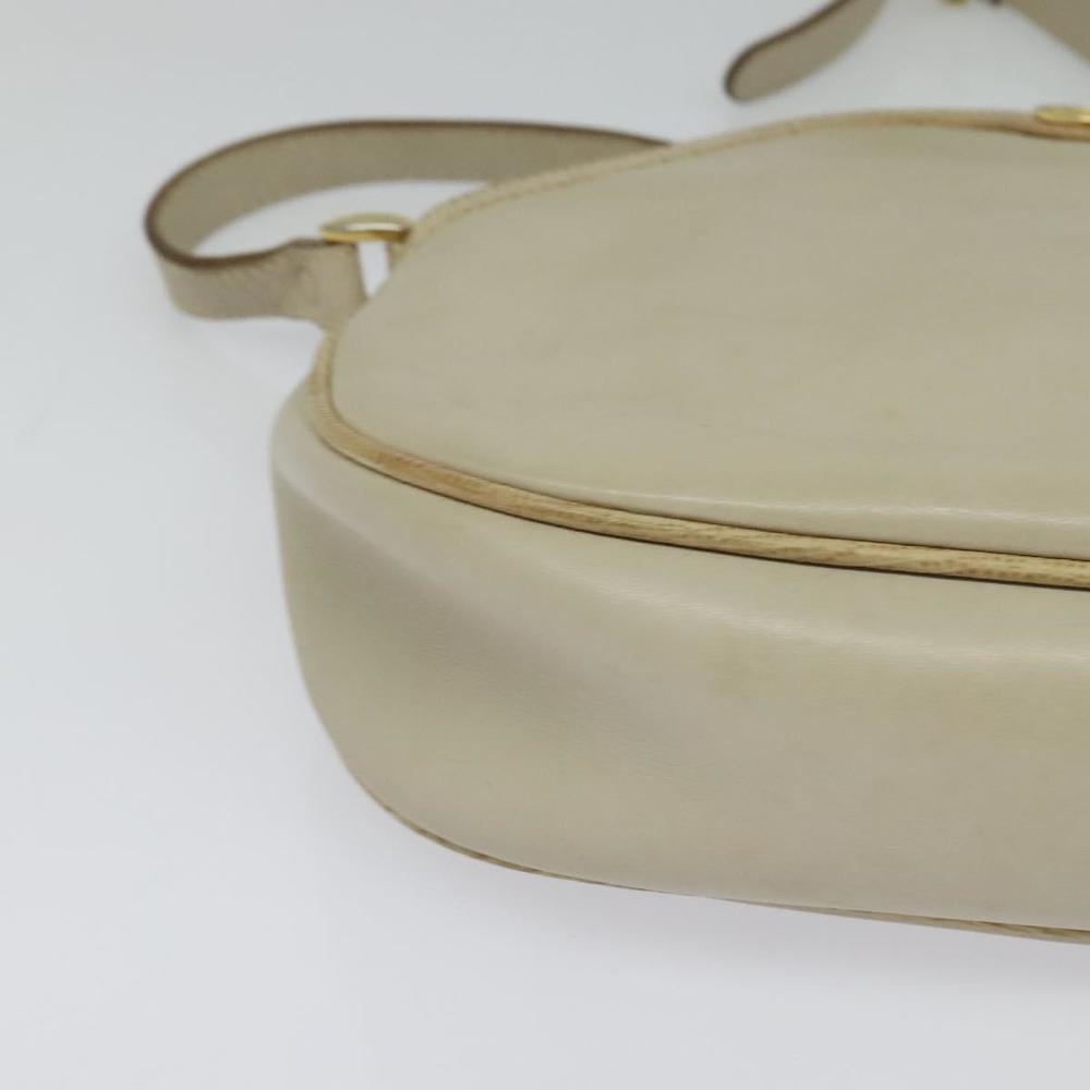 CELINE Shoulder Bag Leather Gold Beige Auth BA2040 - Picture 9 of 16